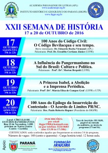 XXII SEMANA DE HISTÓRIA-2016